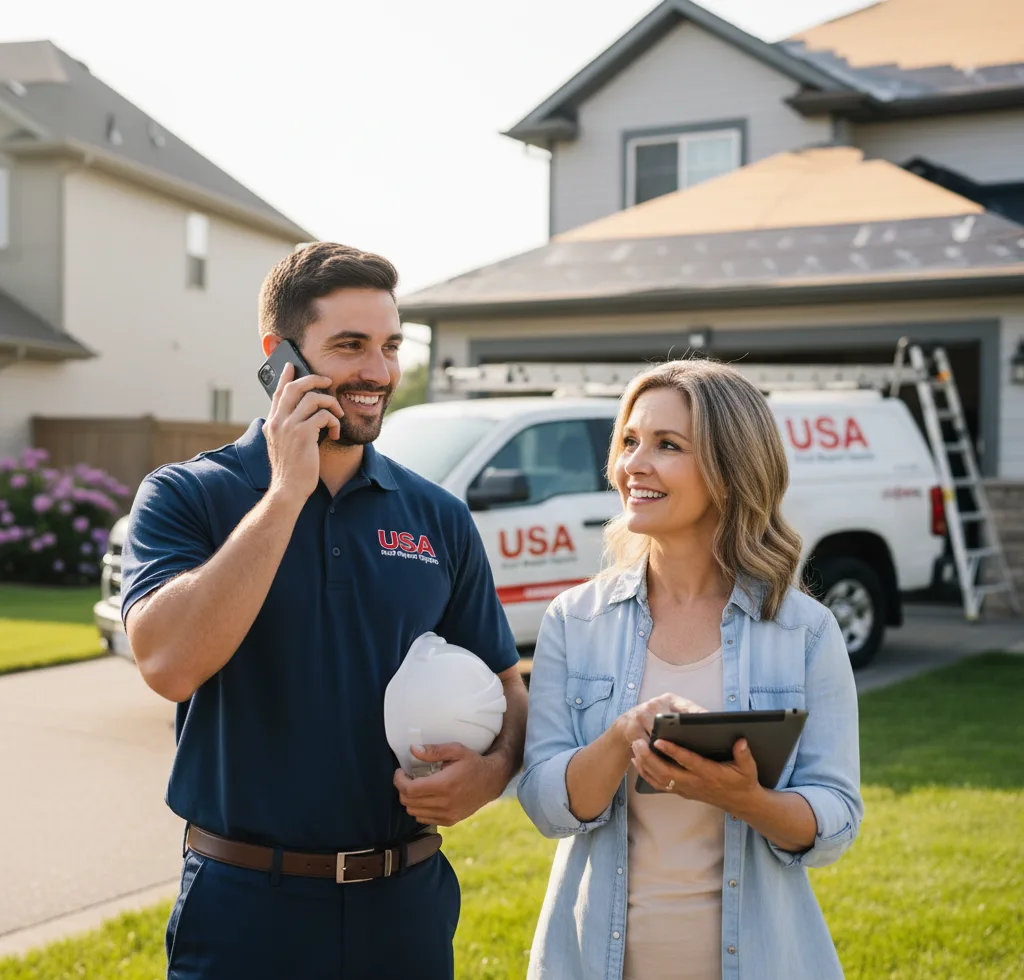 USA Roof Repair Experts customer support in Millis